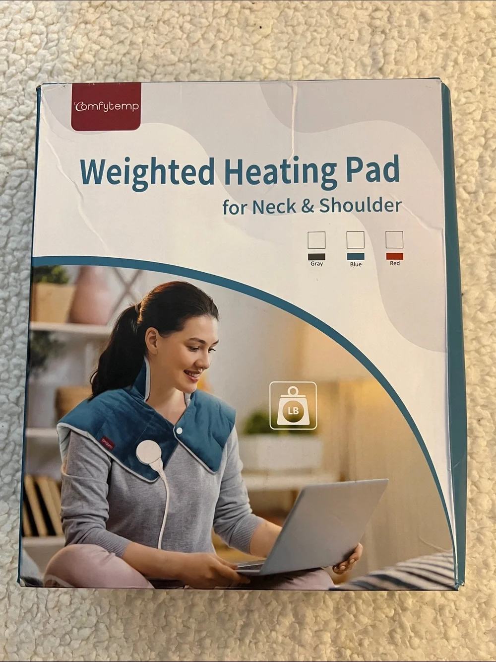 Comfytemp Blue Weighted Heating Pad for Neck & Shoulder (NEW)